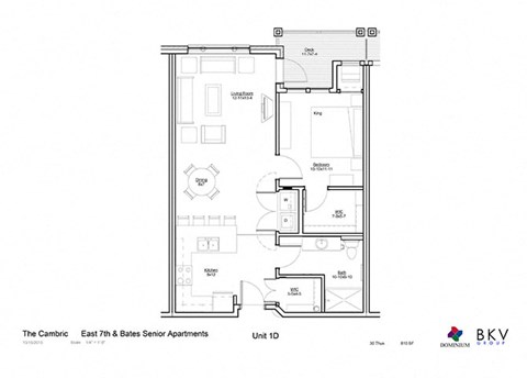 1 Bedroom Floor Plan